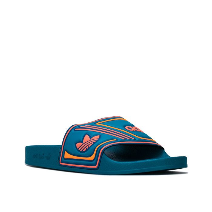 turquoise adidas slides