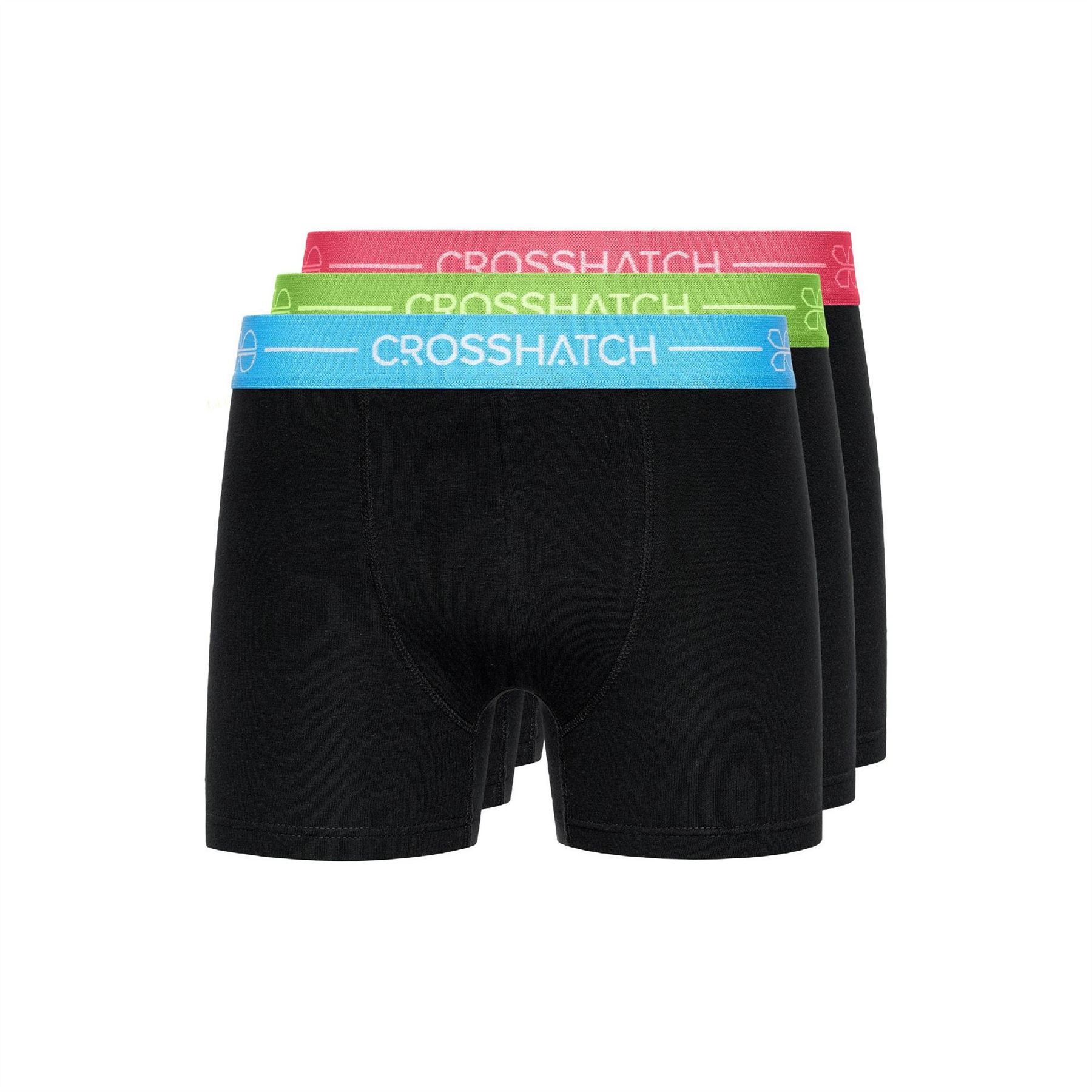 Crosshatch Men's Black Astral 3Pk Boxers Medium In
