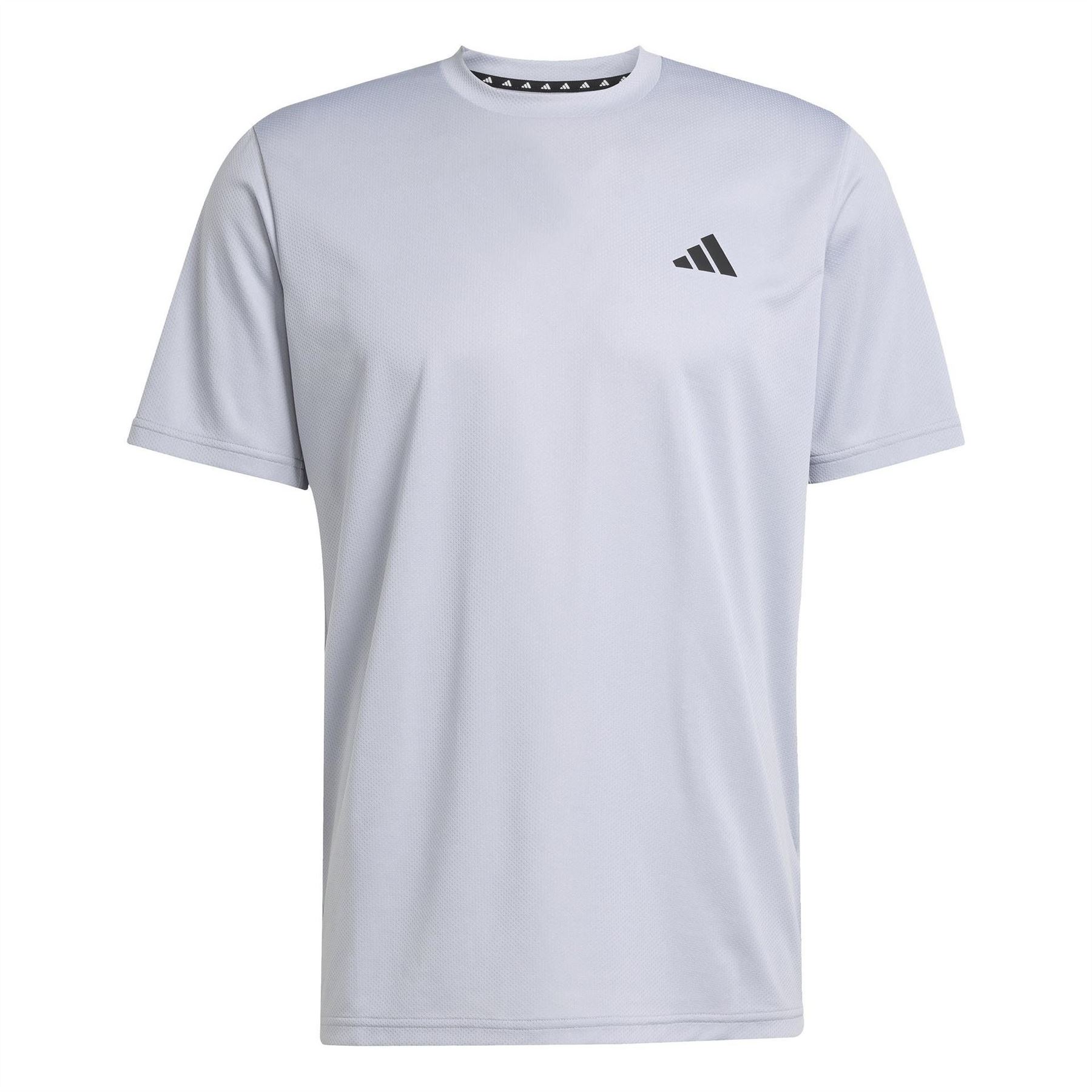 Adidas Men's Halo Silver/Blk Essentials Base T-Shirt 2XL In Grey