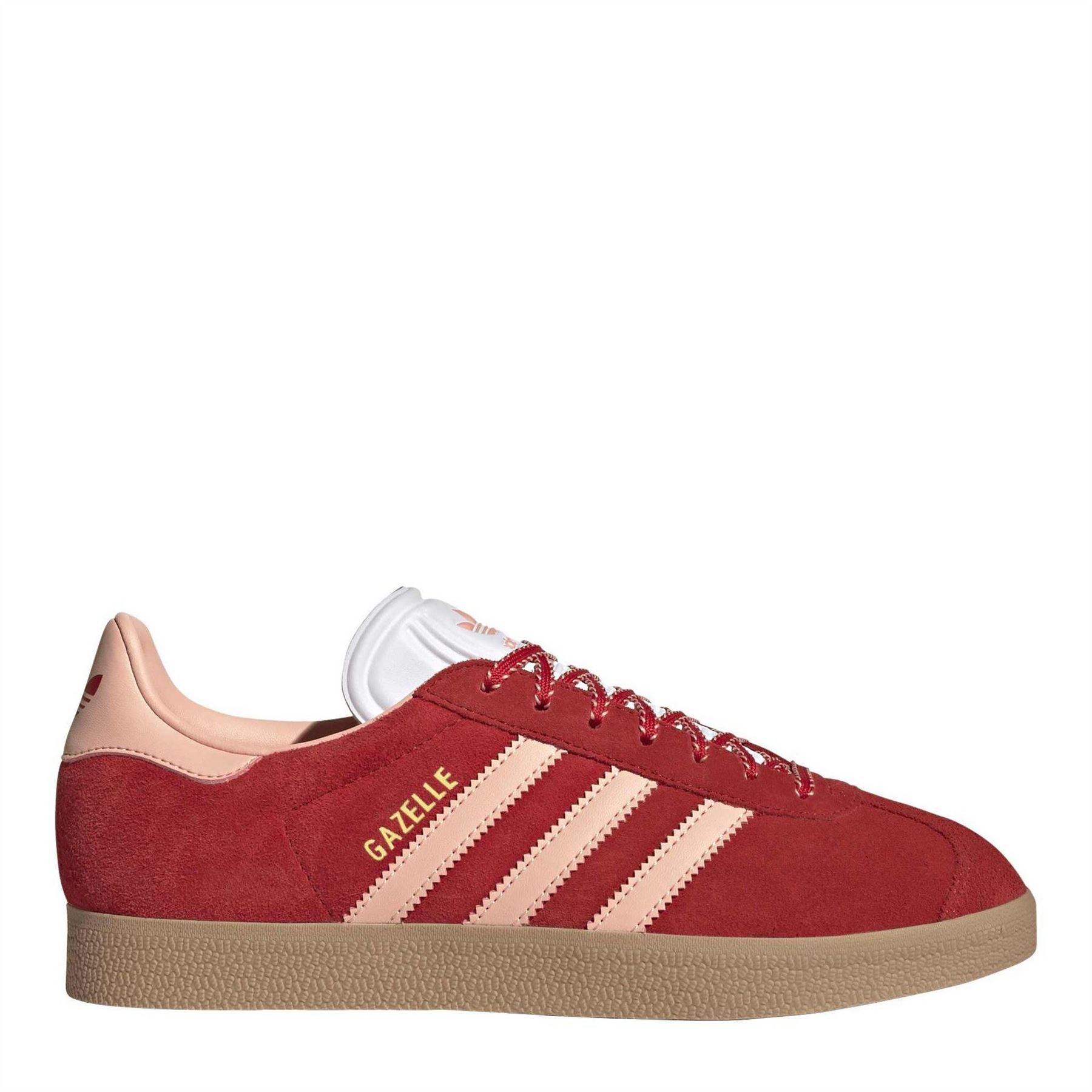 Adidas Originals Women's Scarlet Pink Gazelle Canvas Low Top Sneakers 6.5 (40) In Red