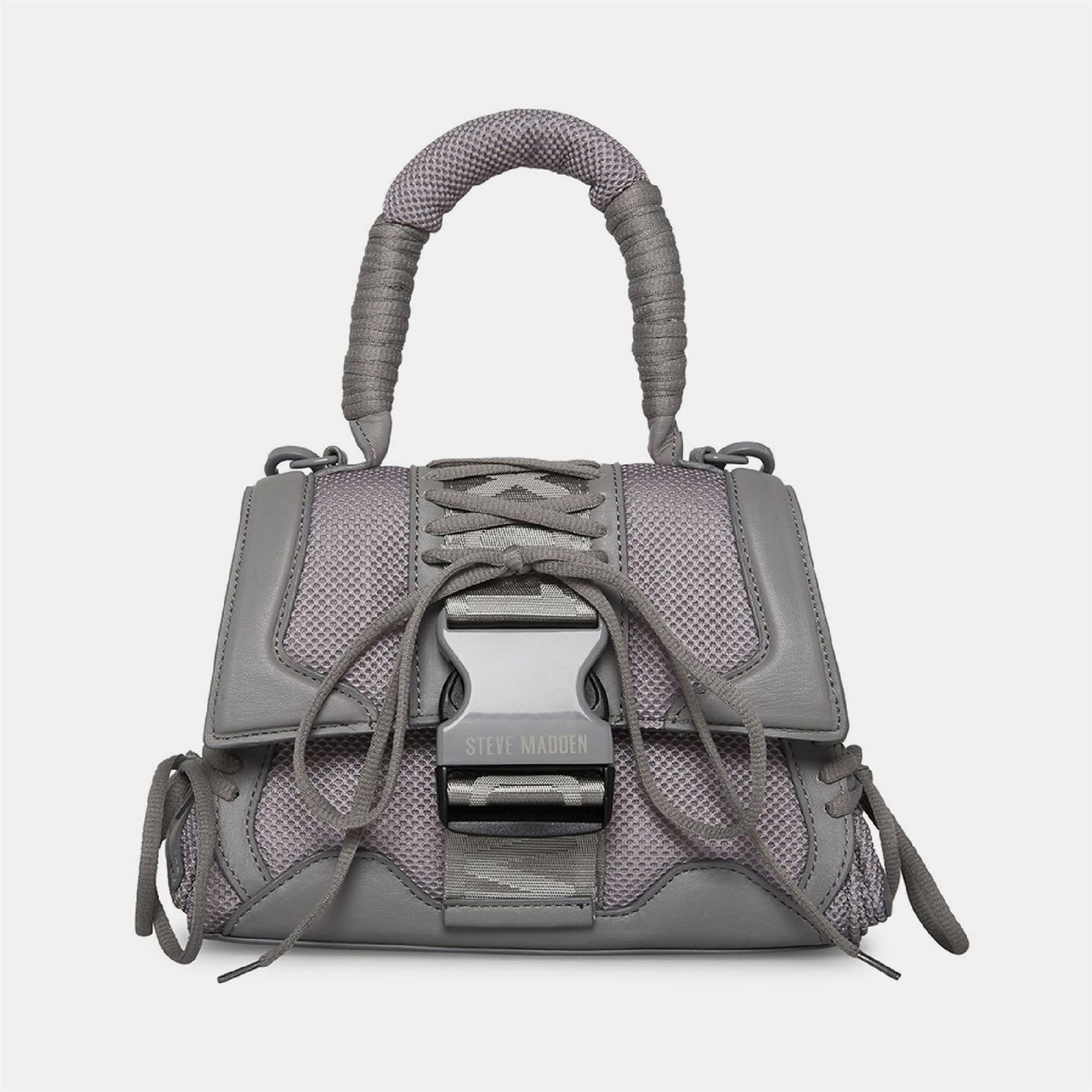 Steve Madden Women's Grey Bdiego Cross Body Trapezoid Shape Handbag One Size In
