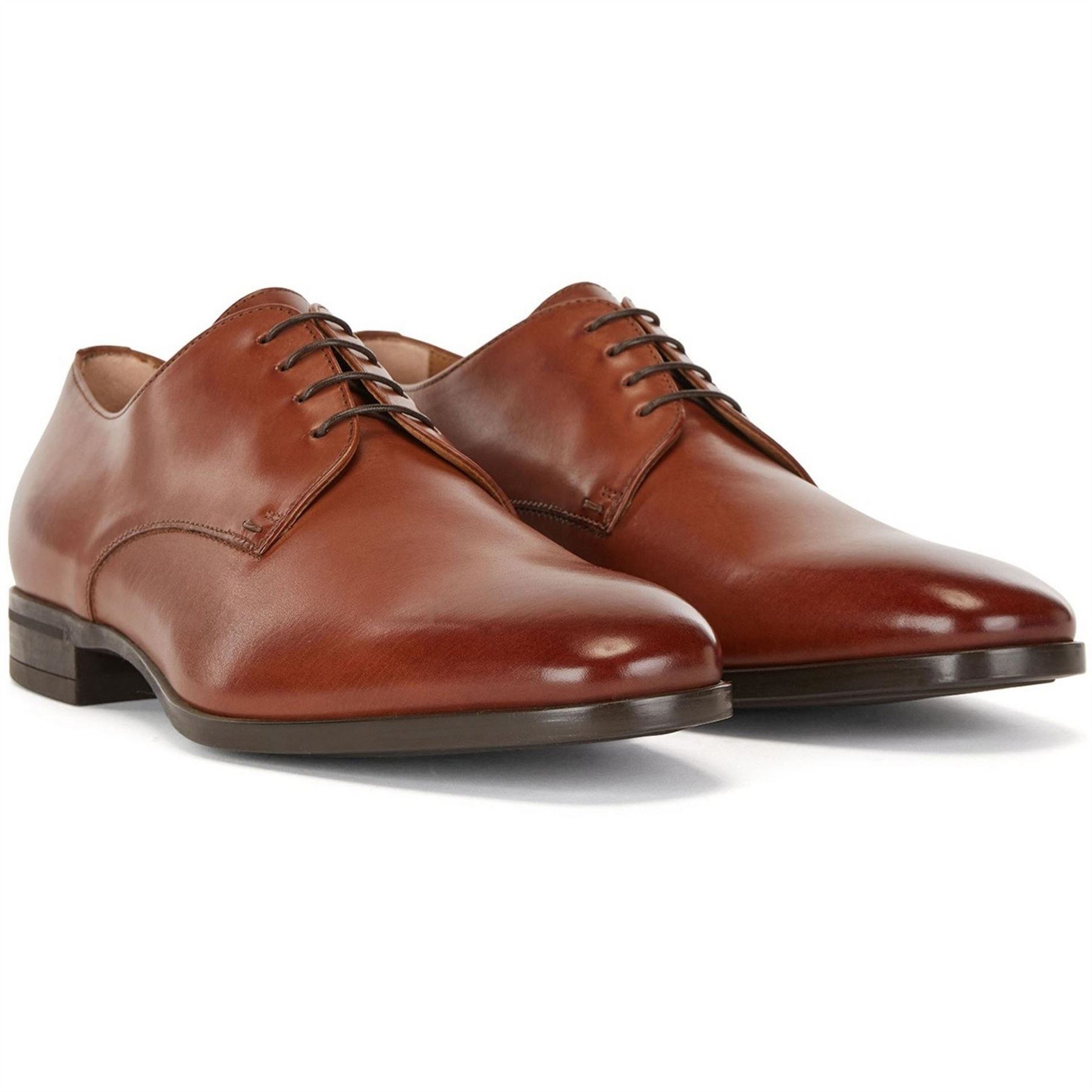 Boss Men's Medium Brown Kensington Lace-Up Smart Oxfords 6 (40) In Brown