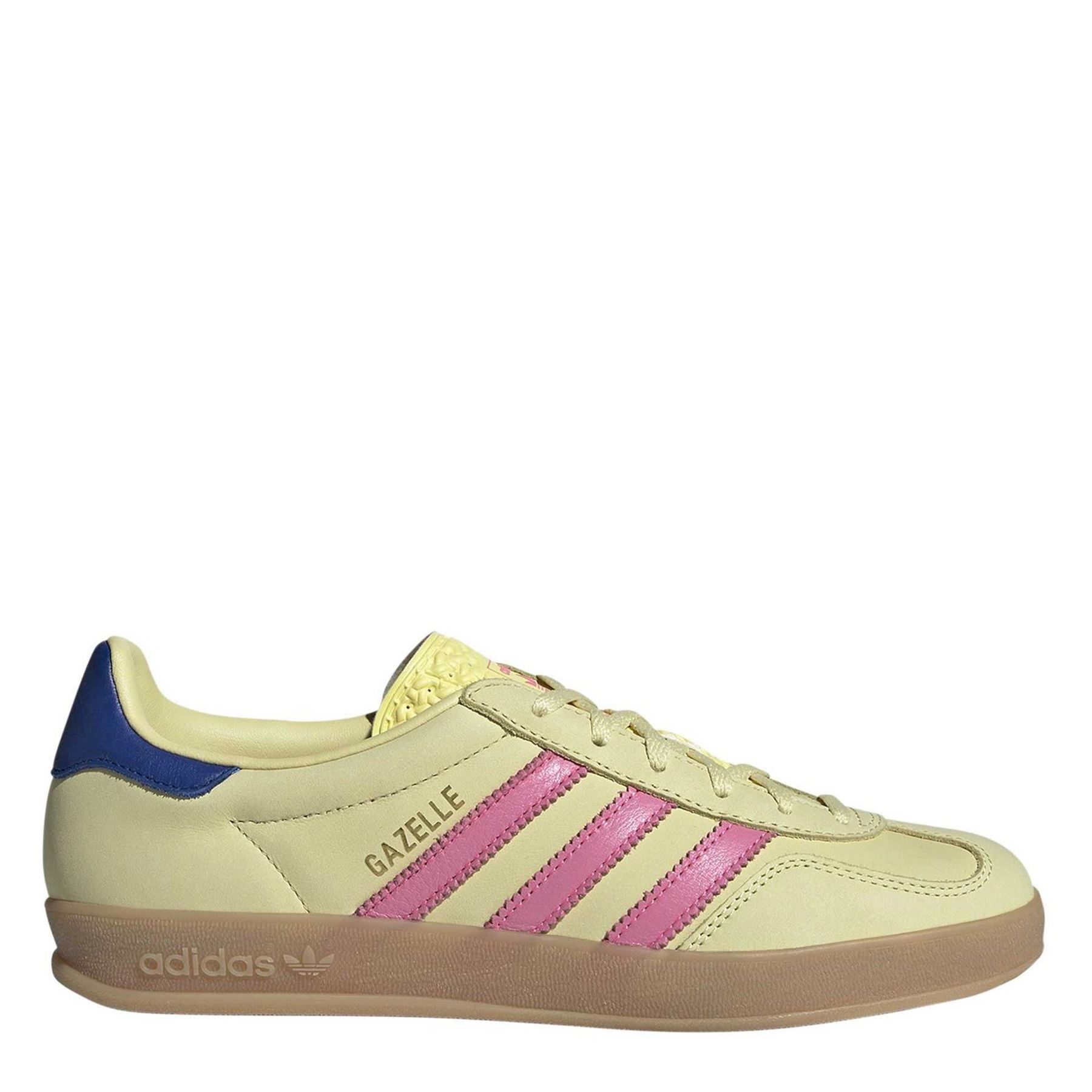 Adidas Originals Women's Yellow Pink Gazelle Indoo 4.5 (37.3) In Yellow