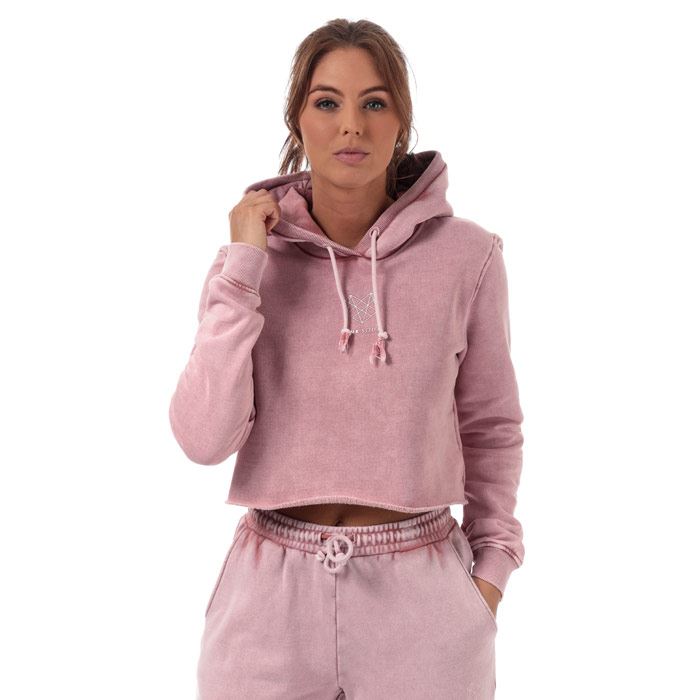 pink soda cropped hoodie