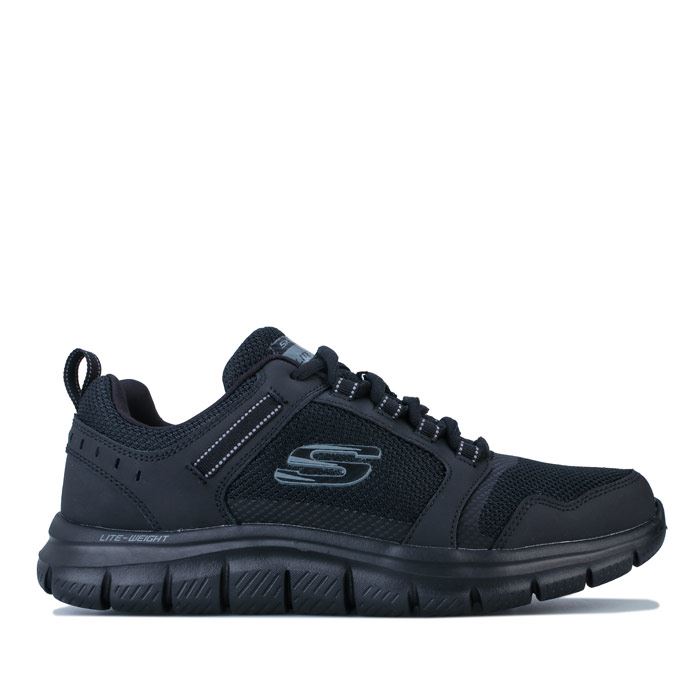 black cushioned trainers