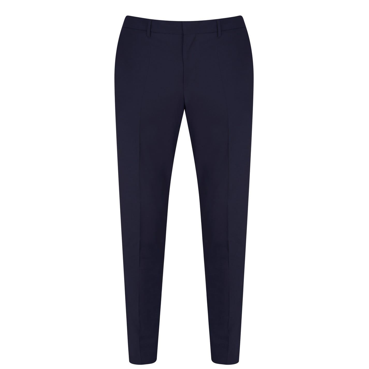 Hugo Men's Dark Blue 405 Flex Trousers 48 In Blue