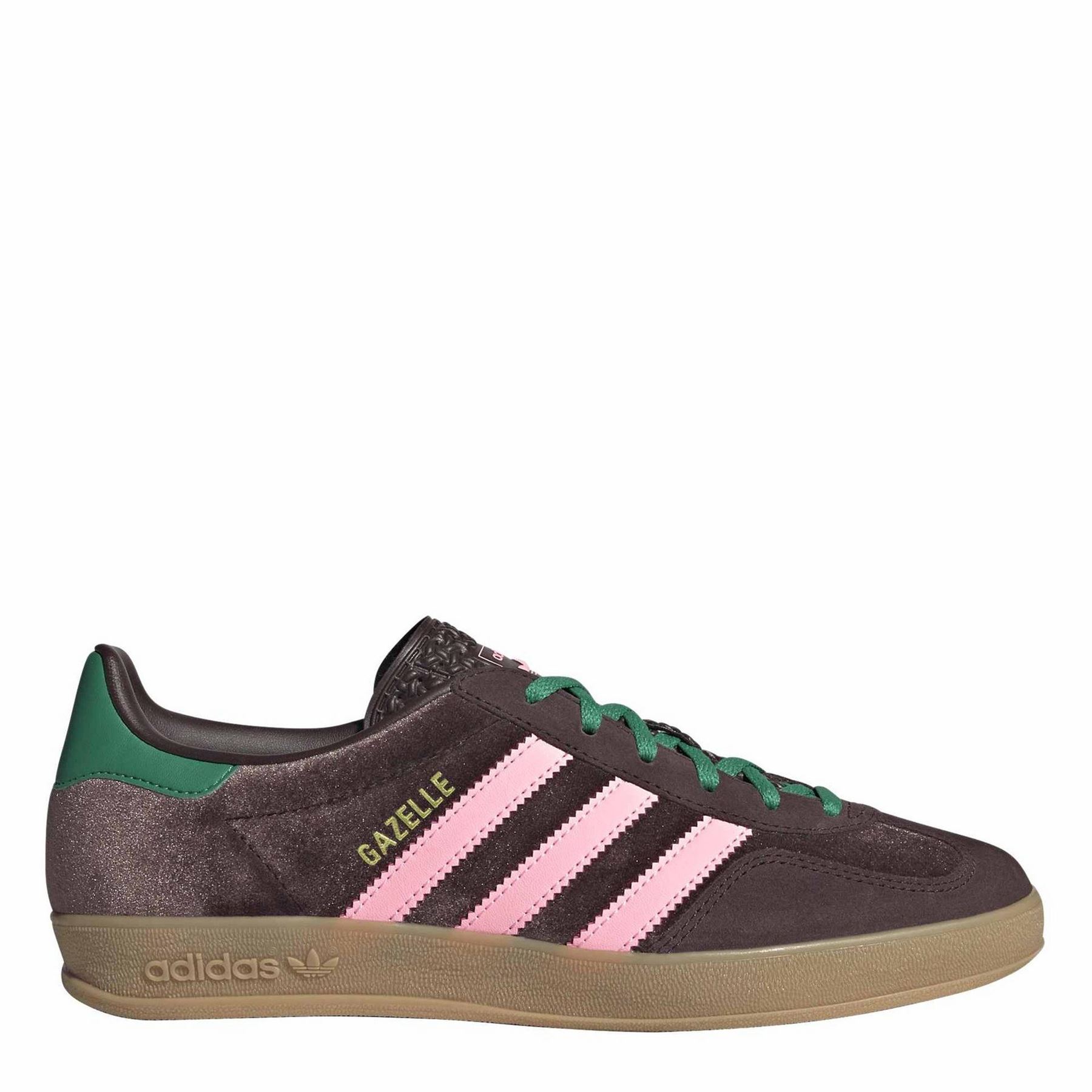 Adidas Originals Women's Brown Pink Gazelle Indoo Canvas Low Top Sneakers 3.5 (36) In Brown