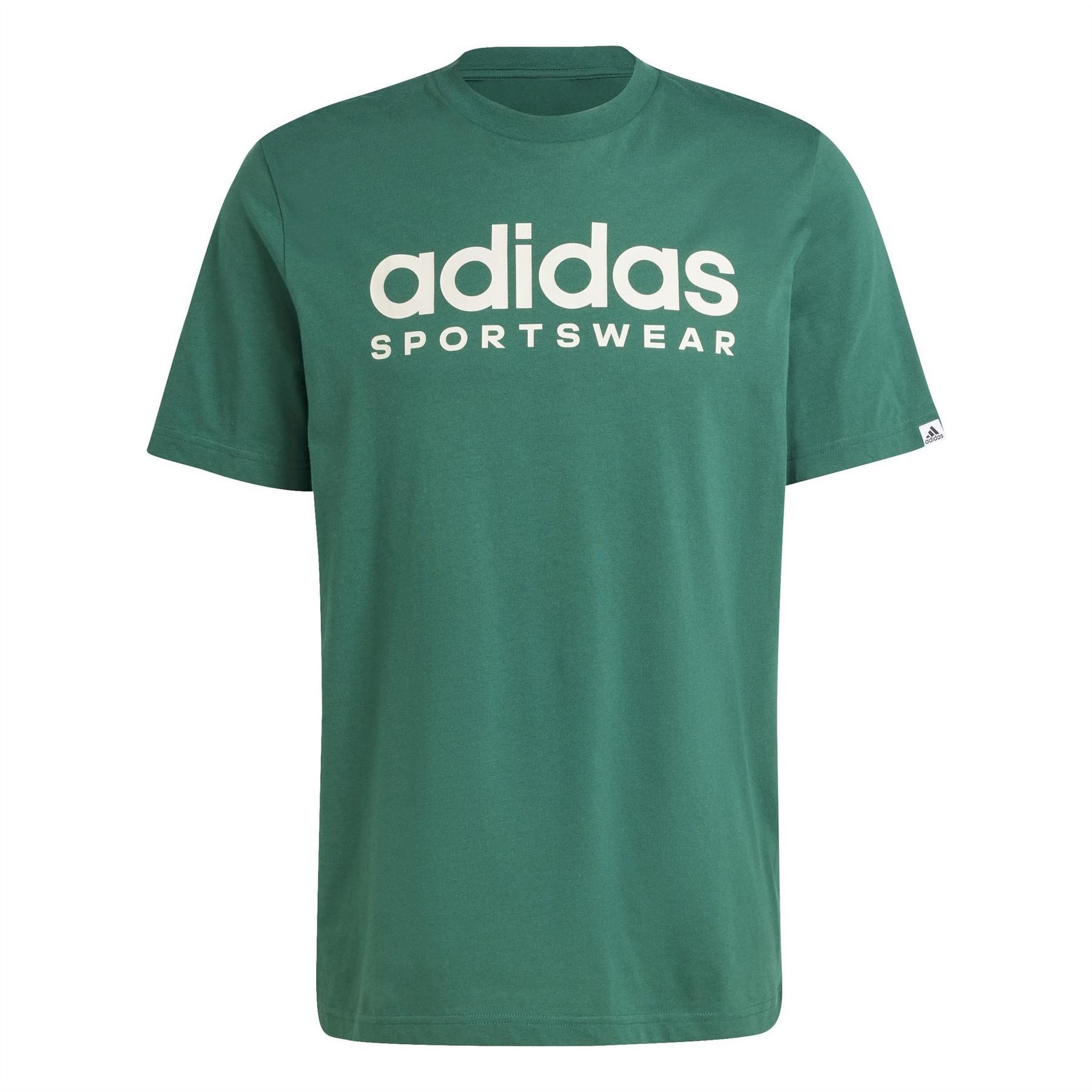 Adidas Men's Green Single Jersey Logo T Shirt S In