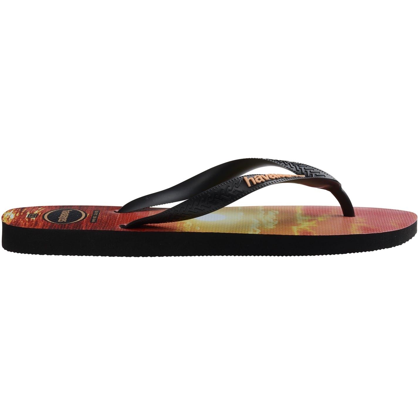 Havaianas Men's Dark Black Hav. Hype White White Black Black 4 Flip Flops 13 In Black