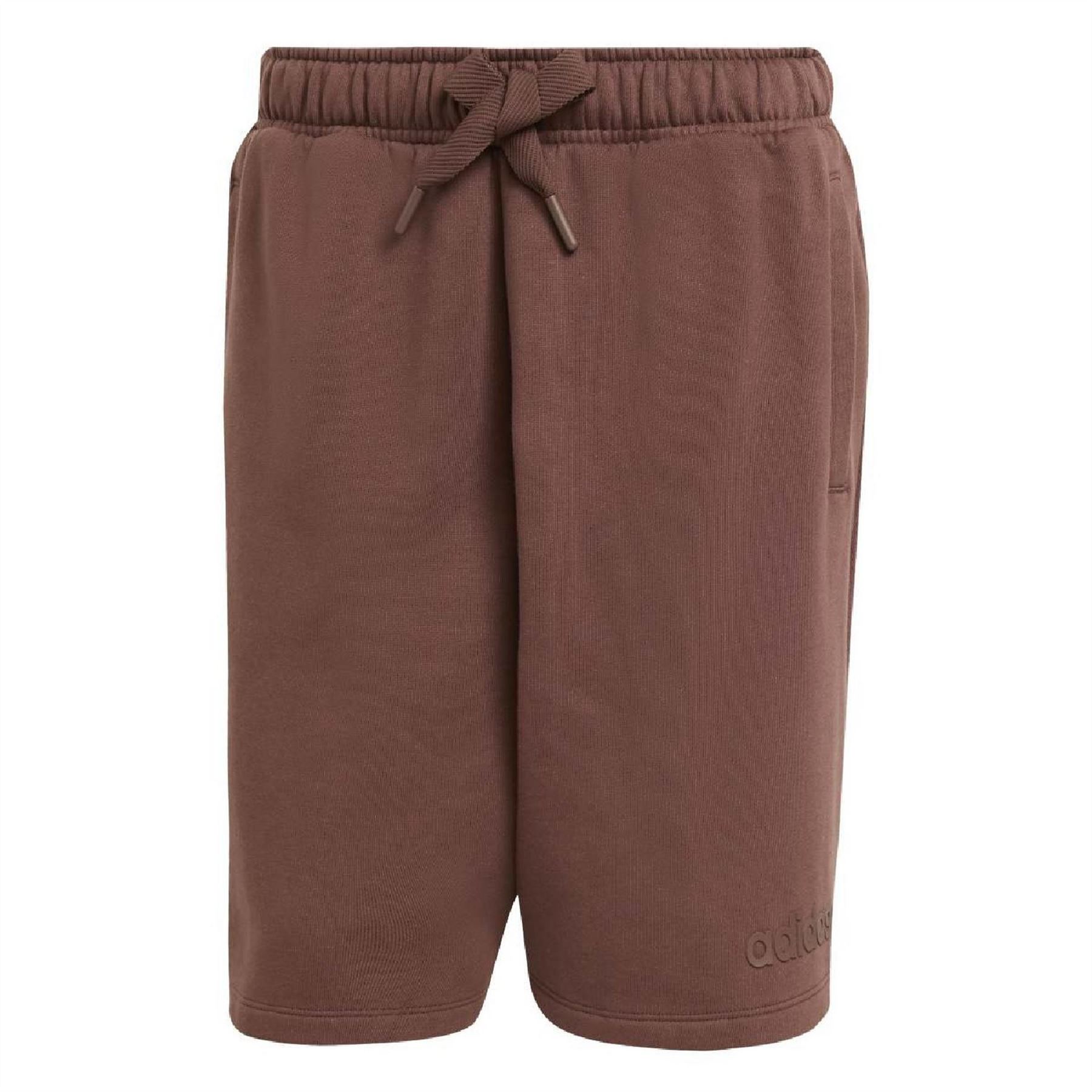 Adidas Originals Women's Auburn Essentials Linear Oversized Shorts With Elasticated Waistband 12 (M) In Brown
