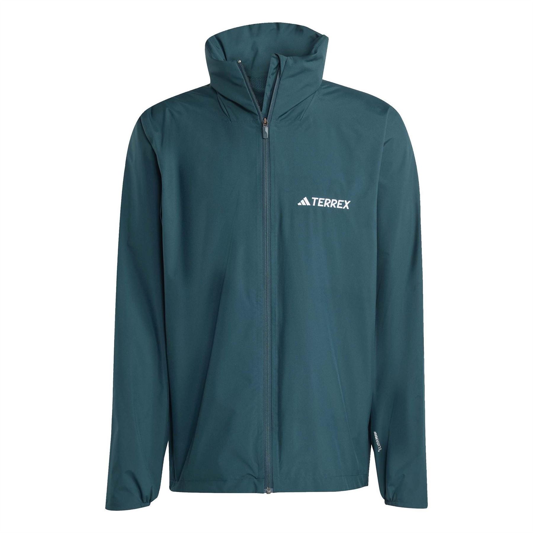 Adidas Men's Aurora Ivy Solid Patterned Side Pocket Rain Coat Rain Jacket 2XL In Green