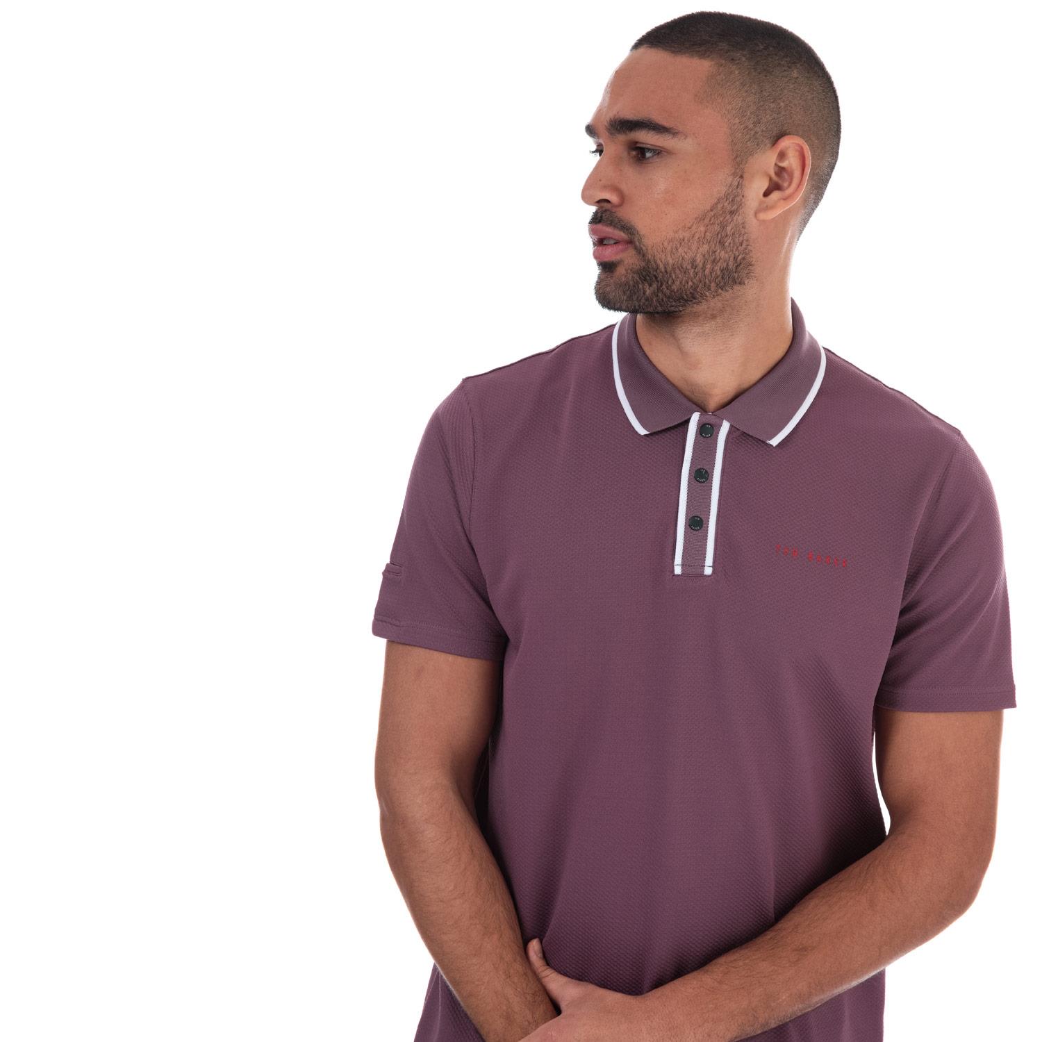 Mens Ted Baker Golf Bunka Polo Shirt in White, Grey, Blue, Navy Blue, and Purple | eBay