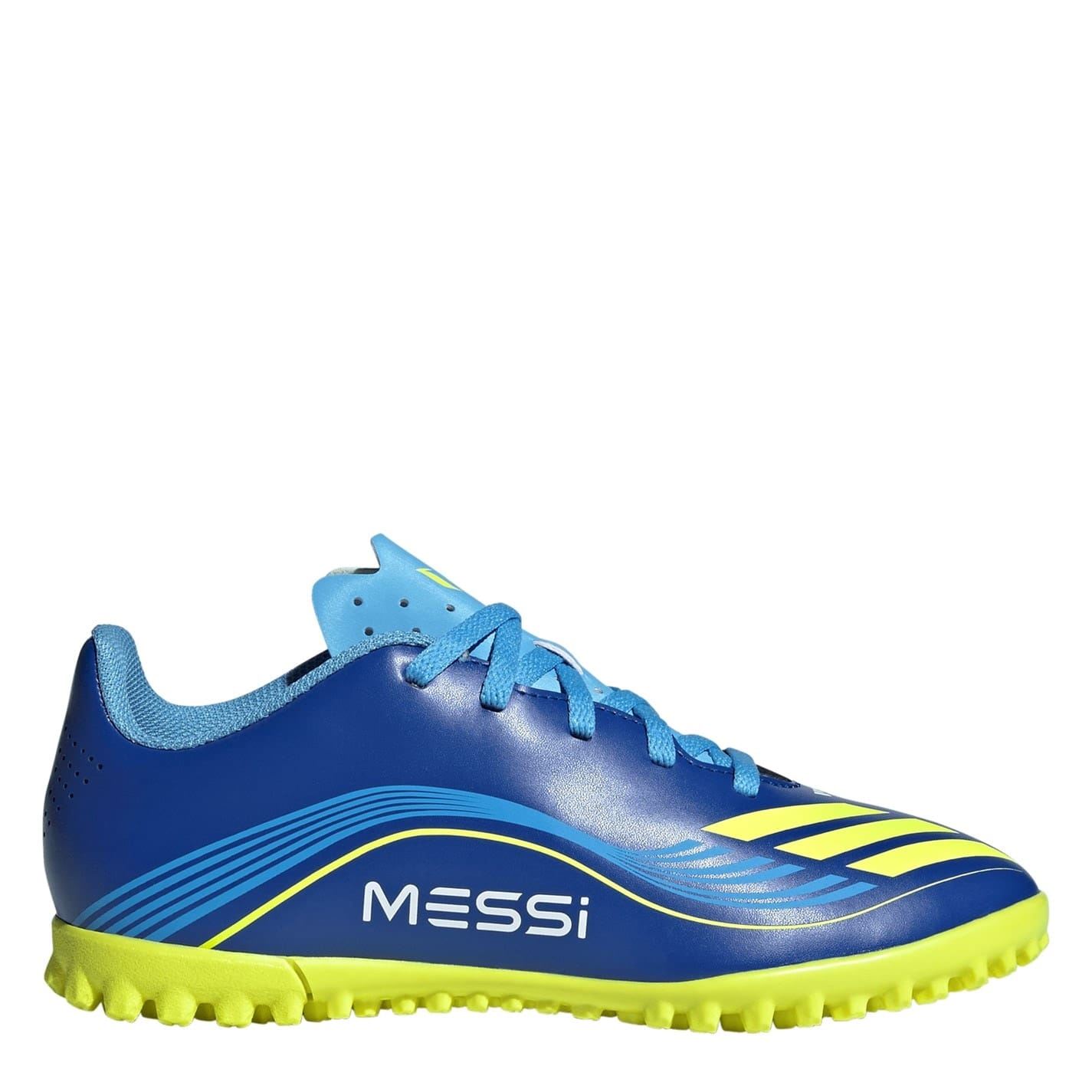 Adidas Blue F50 Messi Club Childrens Astro Turf Football Boots 1 (33) In