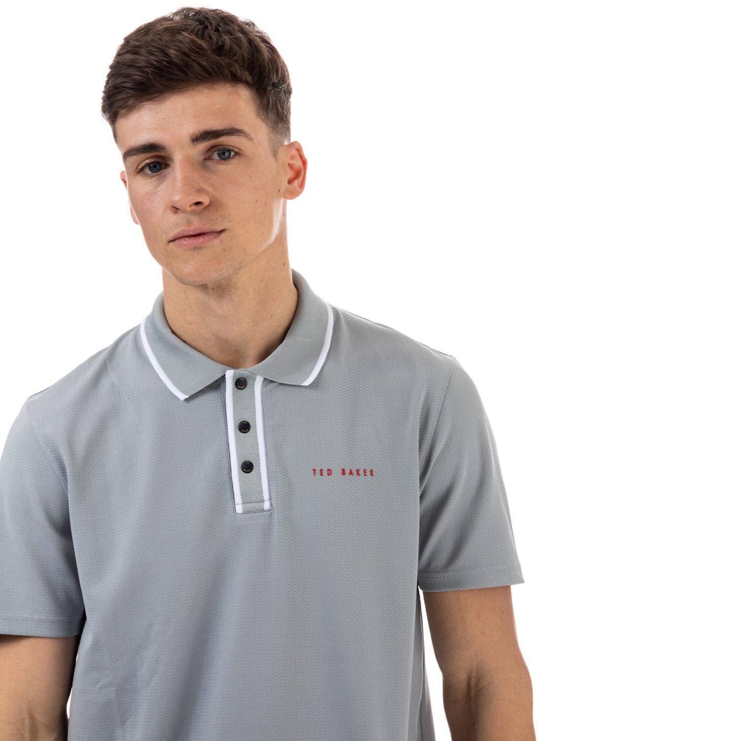 Mens Ted Baker Golf Bunka Polo Shirt in White, Grey, Blue, Navy Blue, and Purple | eBay