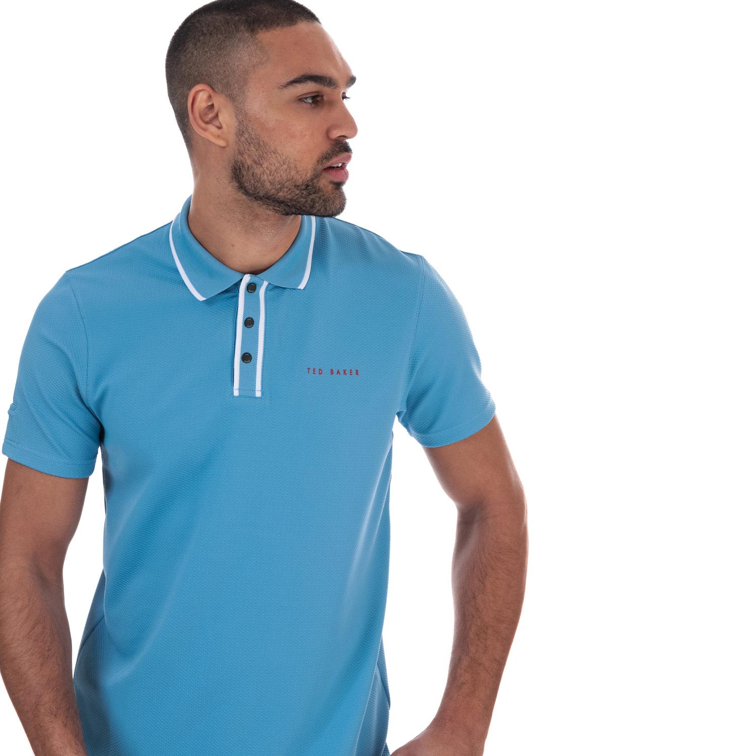 Mens Ted Baker Golf Bunka Polo Shirt in White, Grey, Blue, Navy Blue, and Purple | eBay