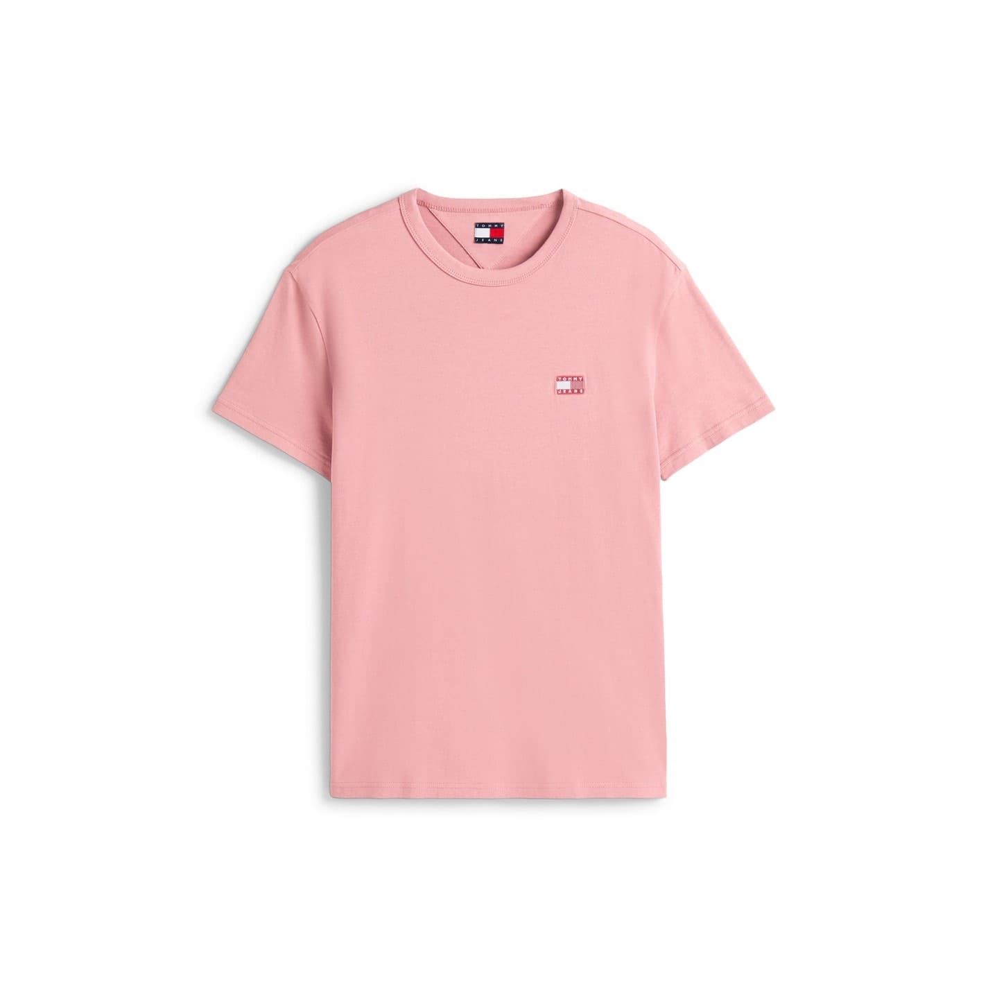 Tommy Jeans Pink Tommy Small Badge T-Shirt 2XL In