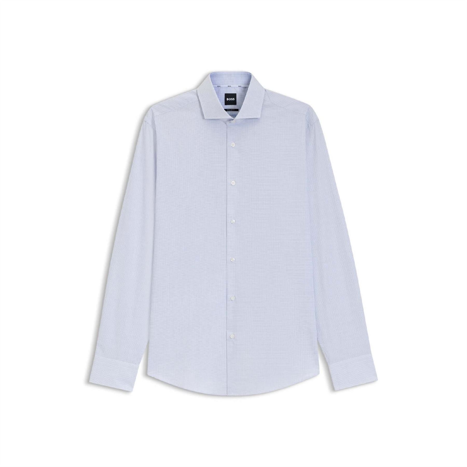 Boss Men's White Joe Spread C1 222 Regular Fit Shirt 16 In