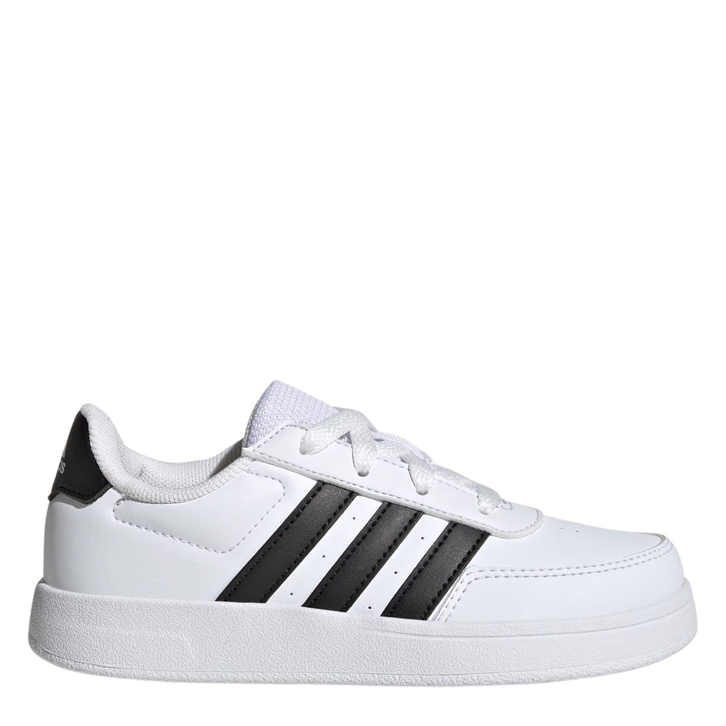 Adidas Unisex White/ Black Breaknet 2.0 Kids Low Top Lace-Up Trainers C12.5 (31) In