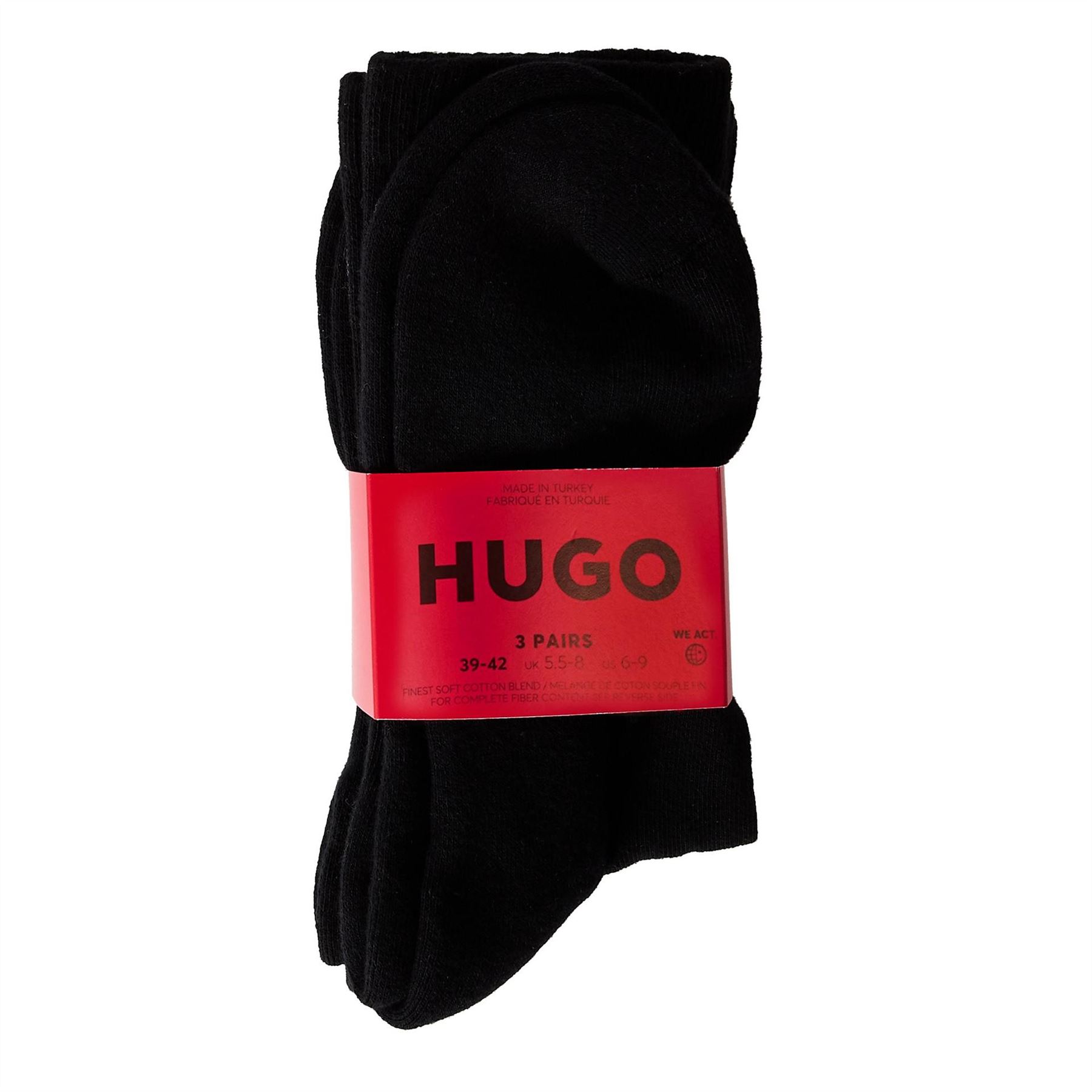 Hugo Men's Black Qs Iconic Cc 10267351 01 9-11 In