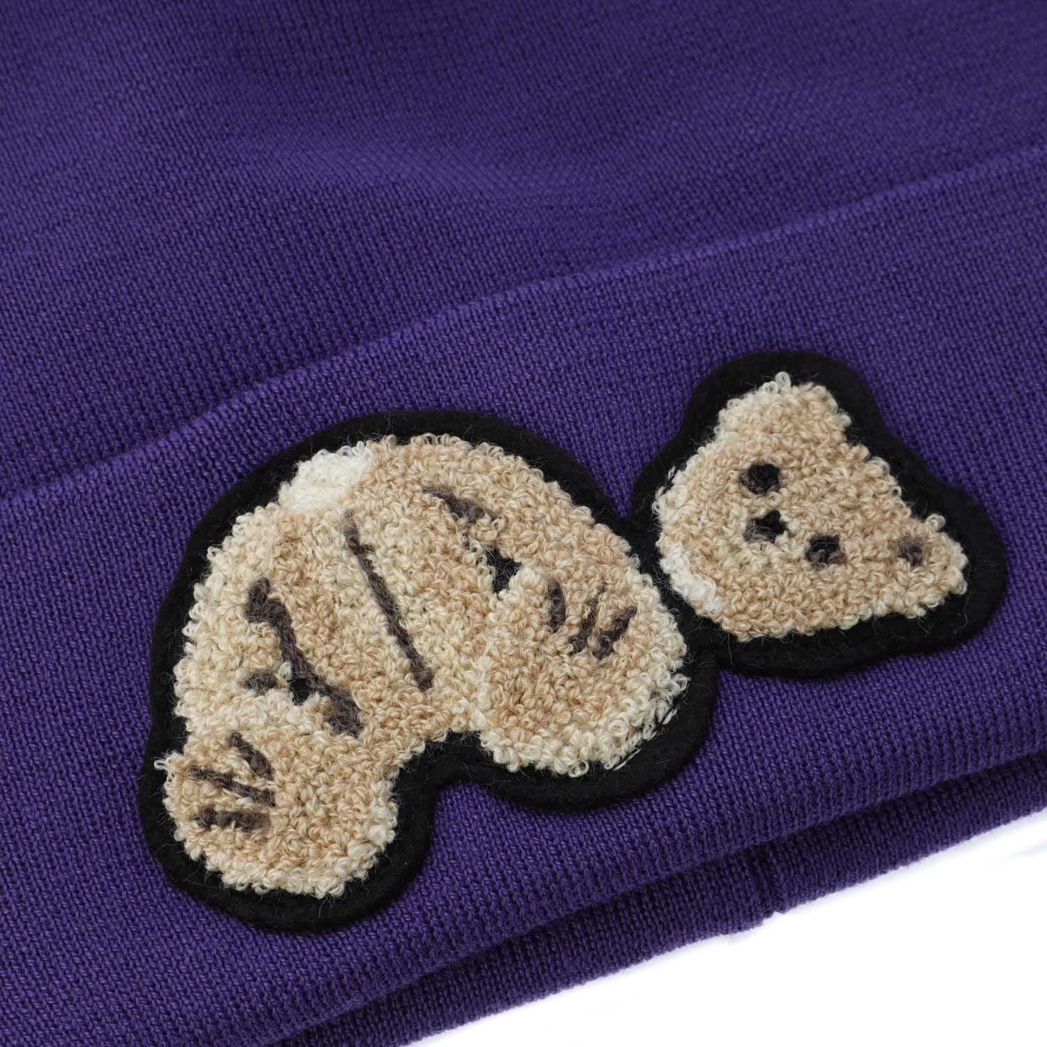Palm Angels Purple & White Pom-Pon Beanie Hat - Italy - NWT Purple Palm Angels Hats for Women | Lyst UK main image 3