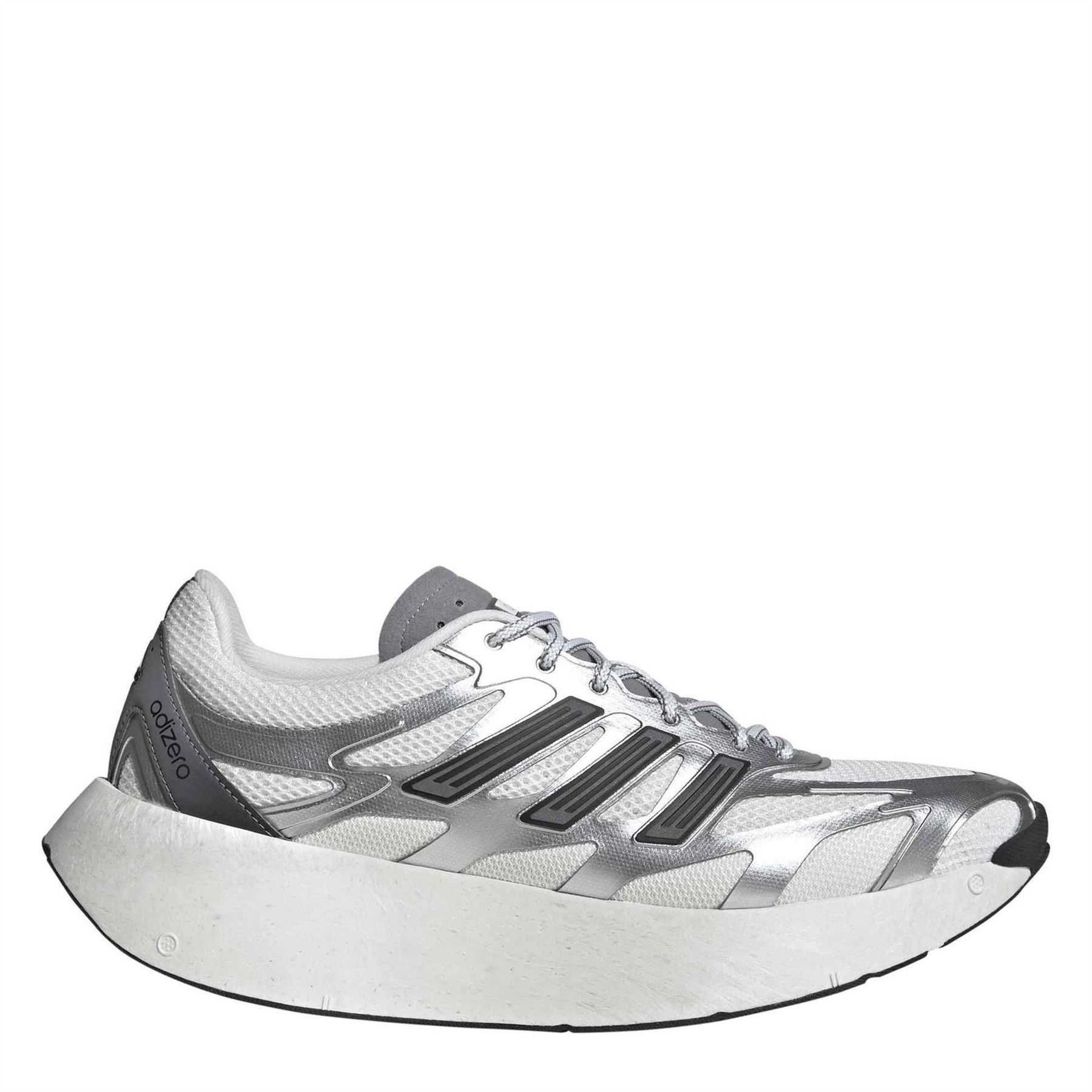 Adidas Originals Men's Silver/White Adizero Aruku Walking Shoes With Lace-Up Closure 10.5 (45.3) In Grey