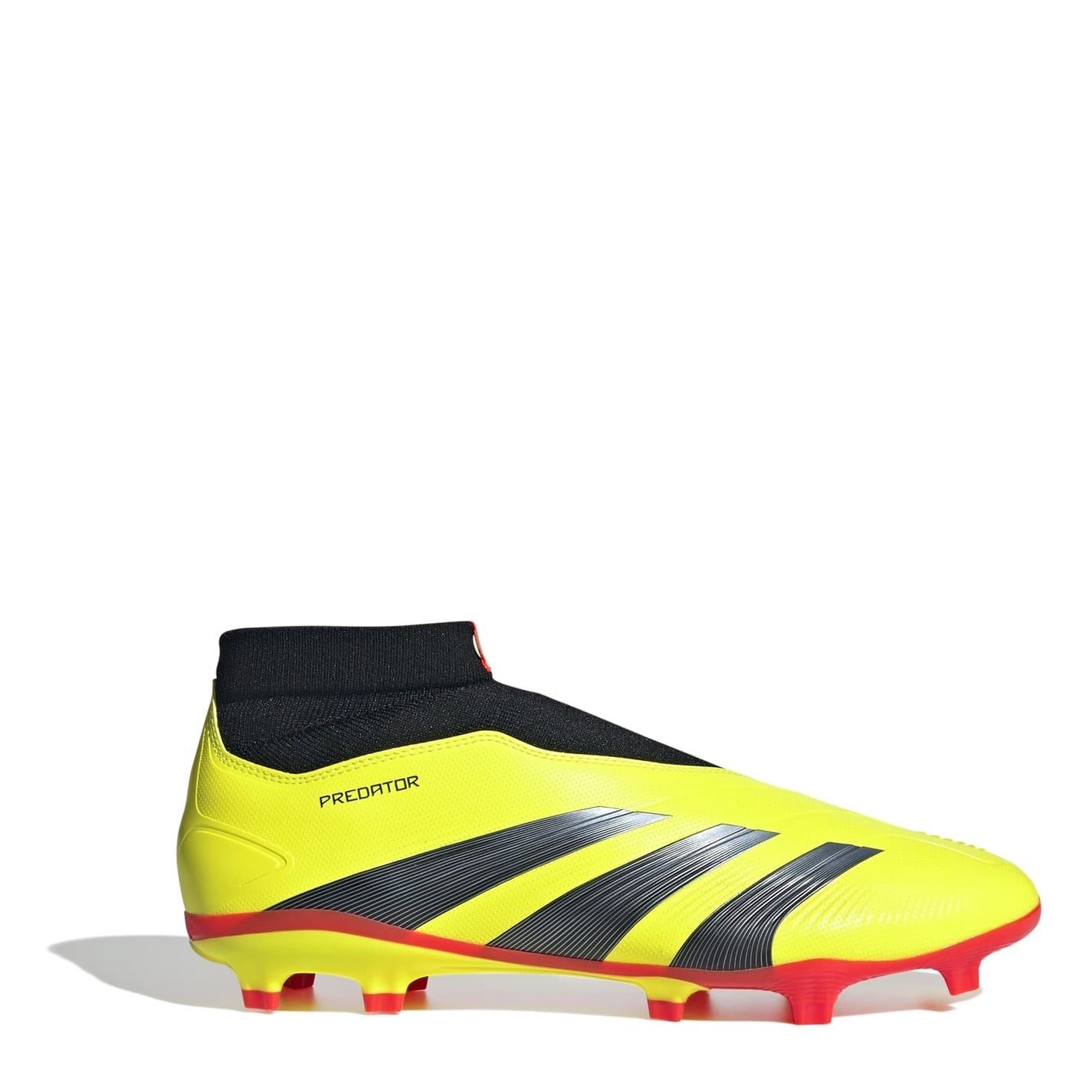 Adidas Men's Yellow/Blk/Red Predator 24 League Laceless Firm Ground Football Boots 10.5(45.3) In