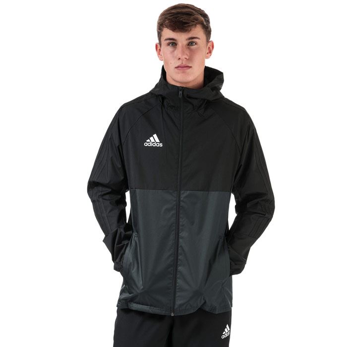 Men's adidas Tiro 17 Full Zip Polyester Rain Jacket in Black | eBay