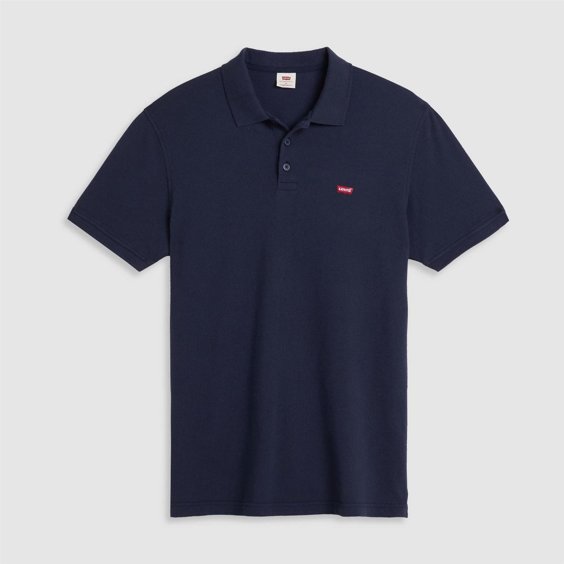 Levis Men's Navy Blazer Housemark Collared Neck Short Sleeve Shirt S In Blue