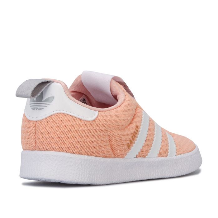 adidas originals Pale Pink Gazelle Infants Velcro Trainers | AlexandAlexa