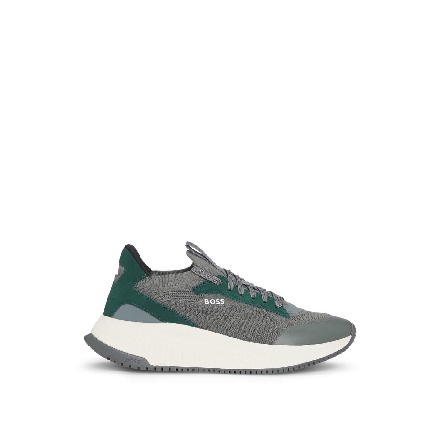 Boss Men's Green Ttnm Evo Trainers With Signature Detailing 7 (41) In