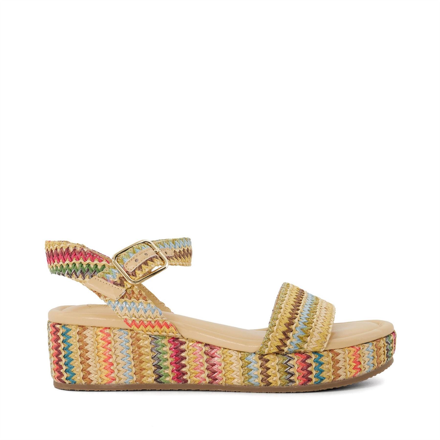 Dune London Women's Multi Lo Lazer Open Toe Flat Slide Sandals 6 (39) In