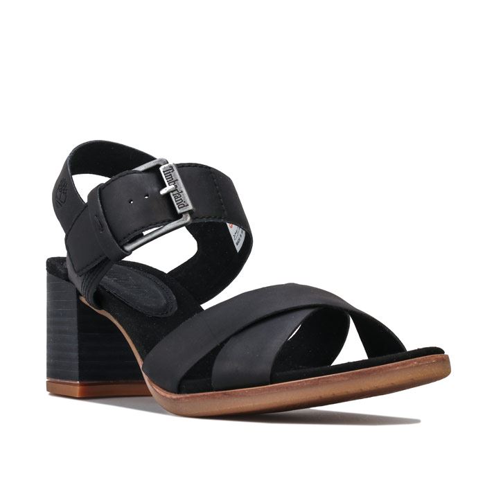 Women's Timberland Tallulah May Cross Band Adjustable Strap Sandals in Black | eBay