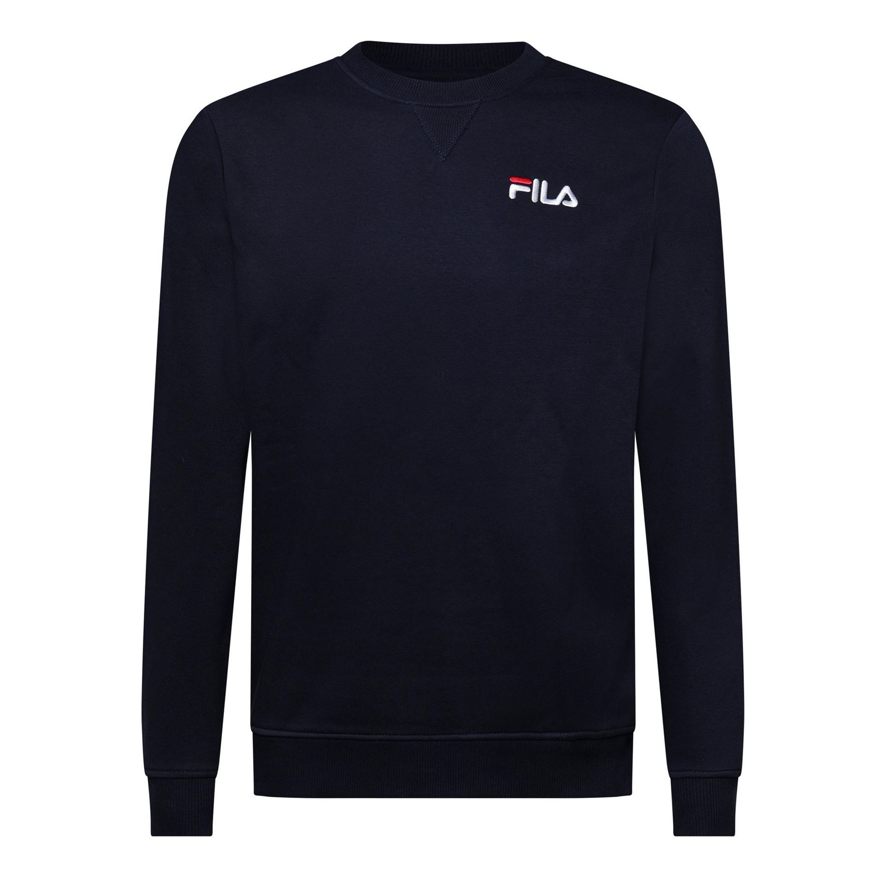 Fila Men's Navy Casper Wordmark Crew Neck Long Sleeve Sweatshirt X Large In Blue