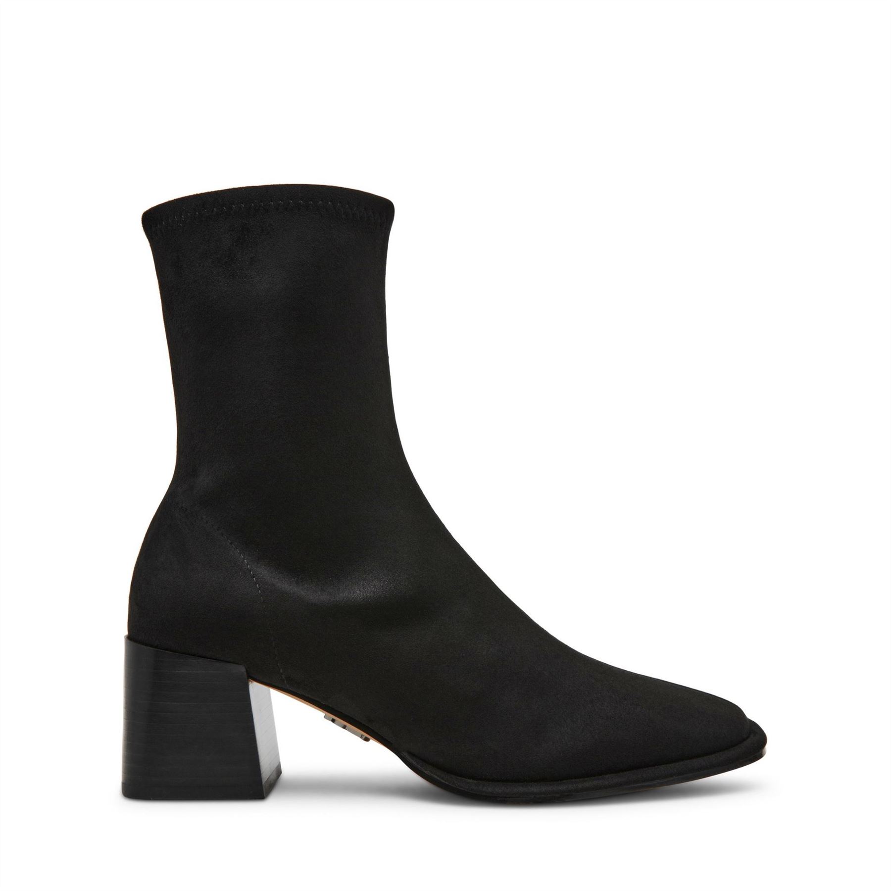Steve Madden Women's Black/Black Nextstep Sock Boots With Block Heel 7 (40) In