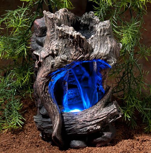 Zoo Med Repti Rapids Waterfall LED Lights Wood Reptile Viv Terrarium