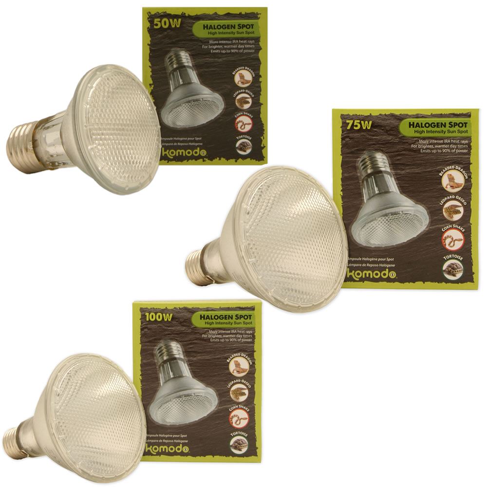 Komodo Reptile Halogen Spot Bulb Screw Fit Light Heat Basking Lamp Gecko Snake eBay