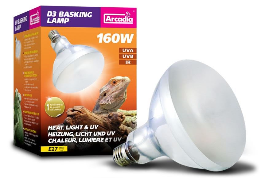 Arcadia Reptile D3 Basking Lamp Mercury Vapour UVA UVB Heat Bulb 80w 100w 160w eBay