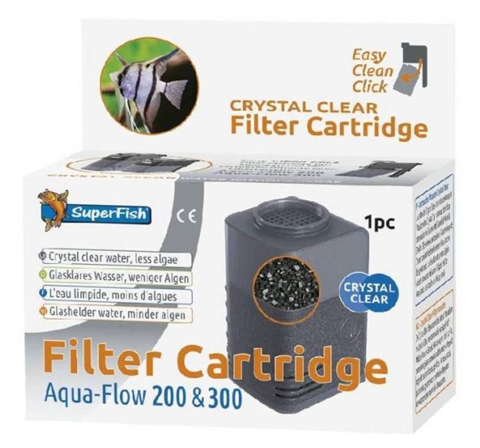 Superfish Aqua Flow 200 & 300 Crystal Clear Filter Cartridge Aquarium