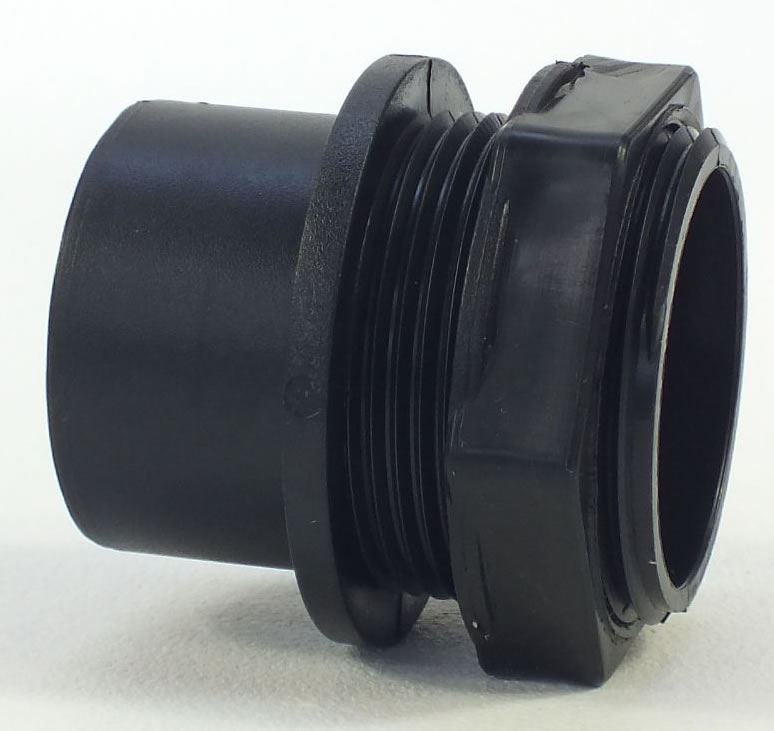 Solvent Weld Threaded Tank Connector + Nut Pipe Fitting For Fish Pond