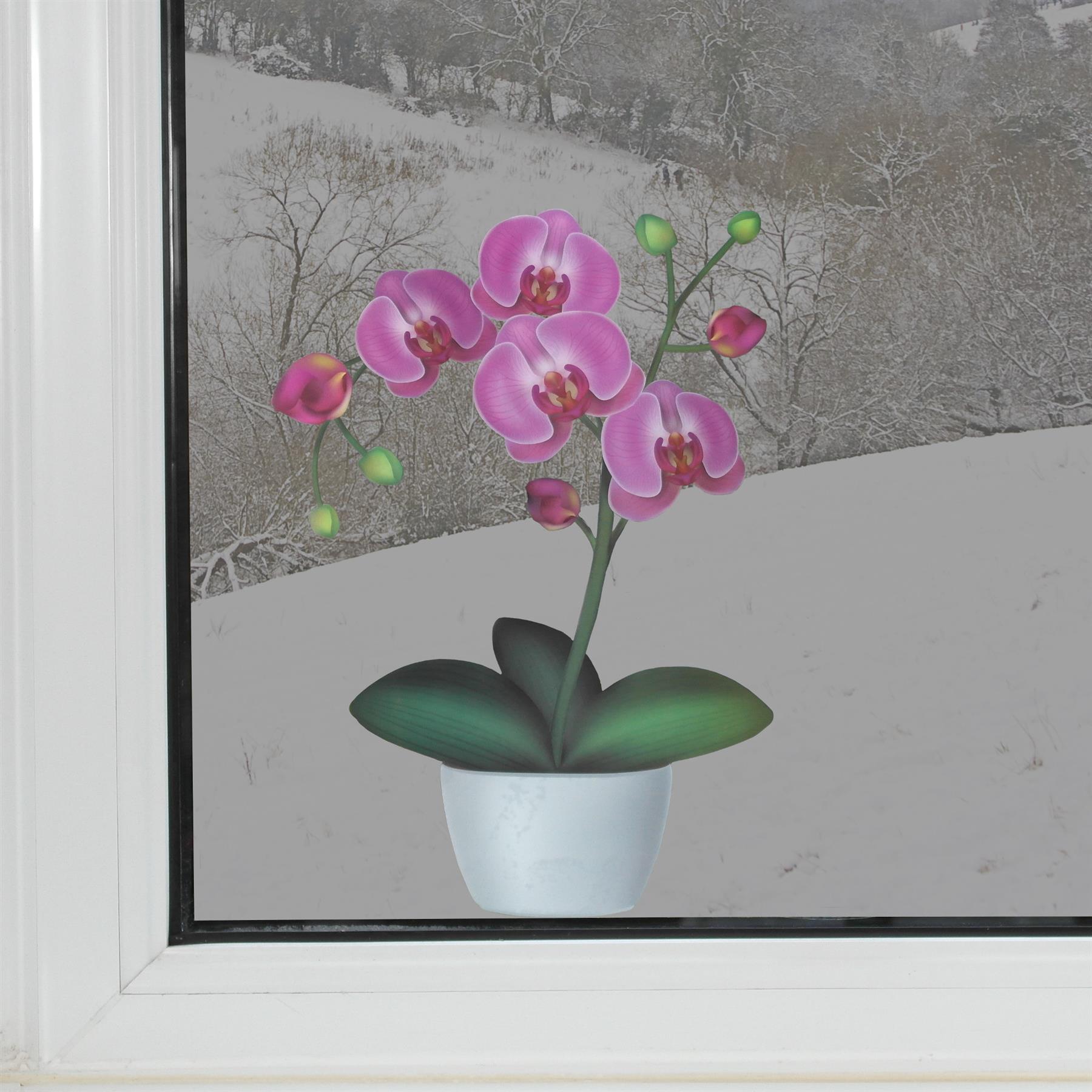 Articlings Flower Pot Static Clings Home and Garden Decoration Window