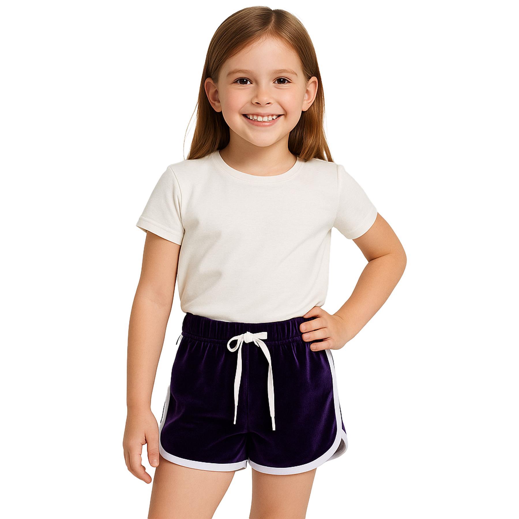 Girls Shorts 100% Cotton Dance Sports Summer Hot Short Lightweight Pants 2-13 - Picture 128 of 138