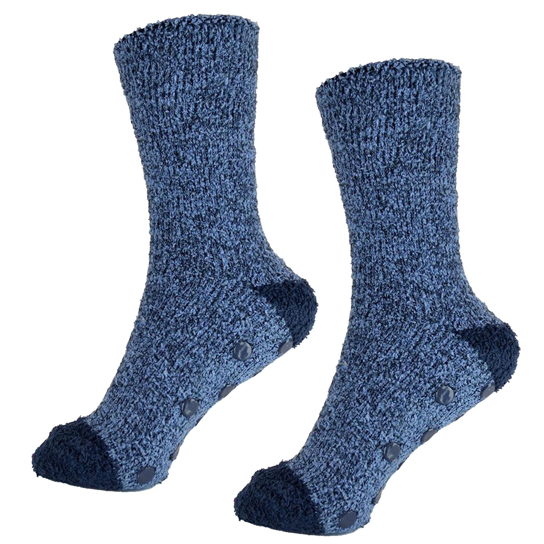 A2Z Mens 2 Pack Slipper Sock With Gripper Durable Thick Socks UK Shoe Size 7-11 - Picture 7 of 9