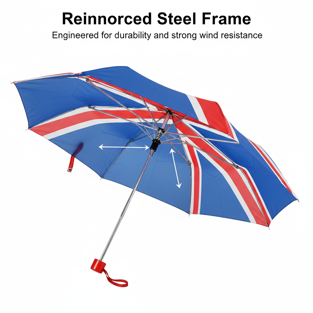 A2Z Union Jack Supermini Umbrella Weather Resist Compact UK Flag Folding Brolly