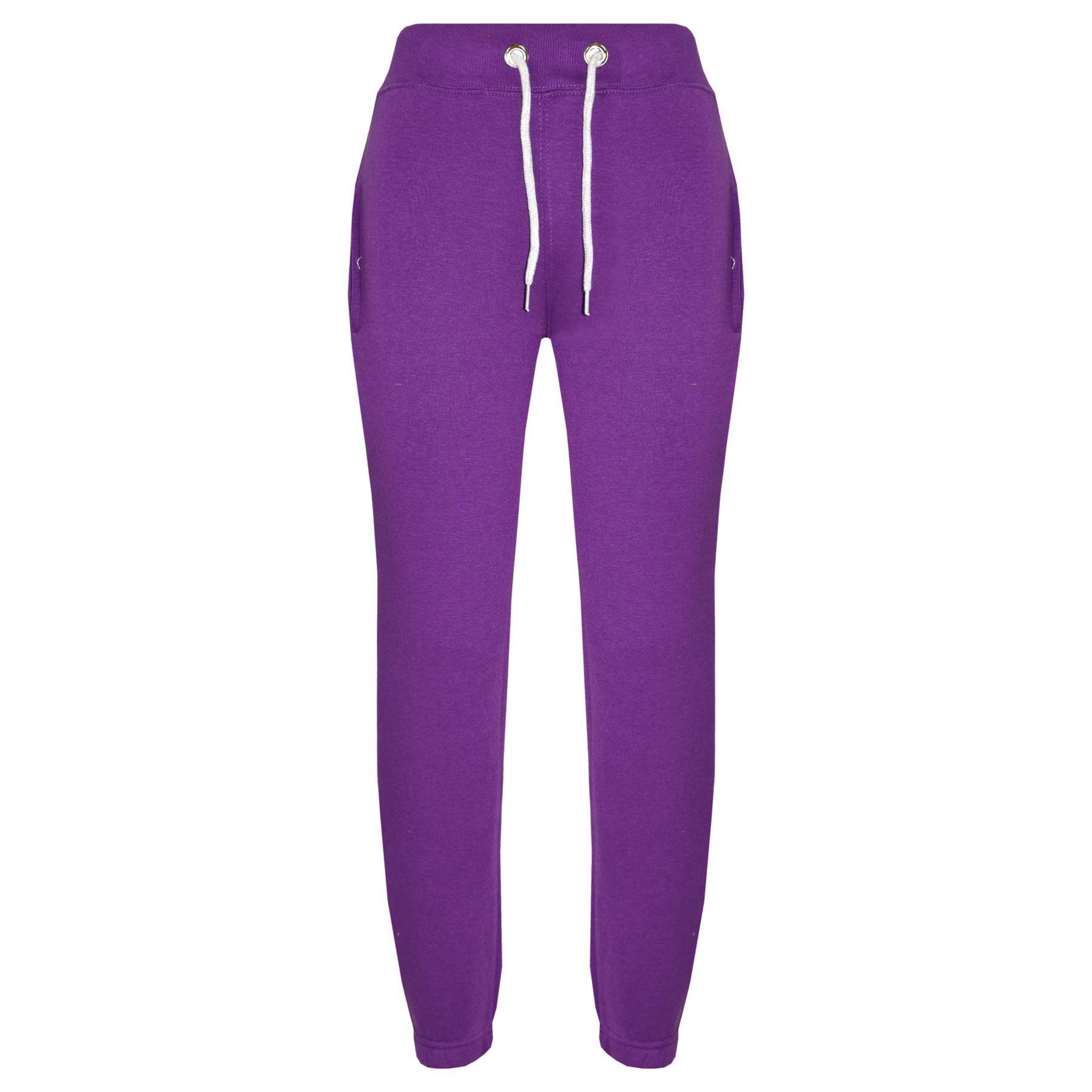 Kids Unisex Plain Tracksuit Contrast Hoodie with Joggers Sports Activewear Set - Picture 97 of 116