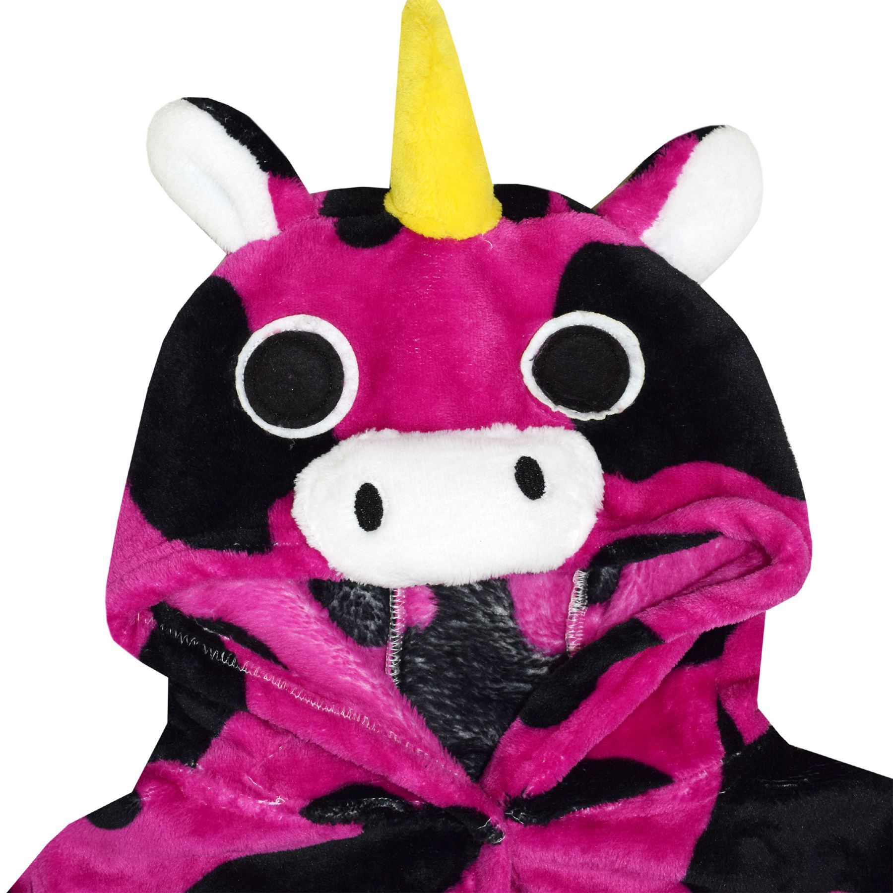 A2Z 4 Kids Super Soft 3D Animal Detail Dressing Gown Nightwear Hooded Robe 2-1 - Picture 78 of 154
