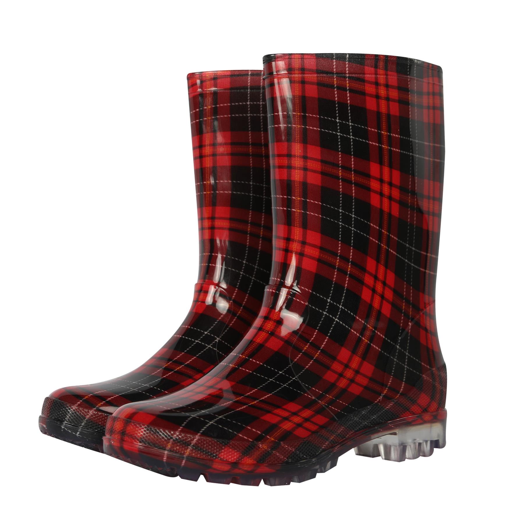 Ladies Anti-Skid Waterproof Rubber Wellies Lightweight Women Wellington Boots - Picture 25 of 30