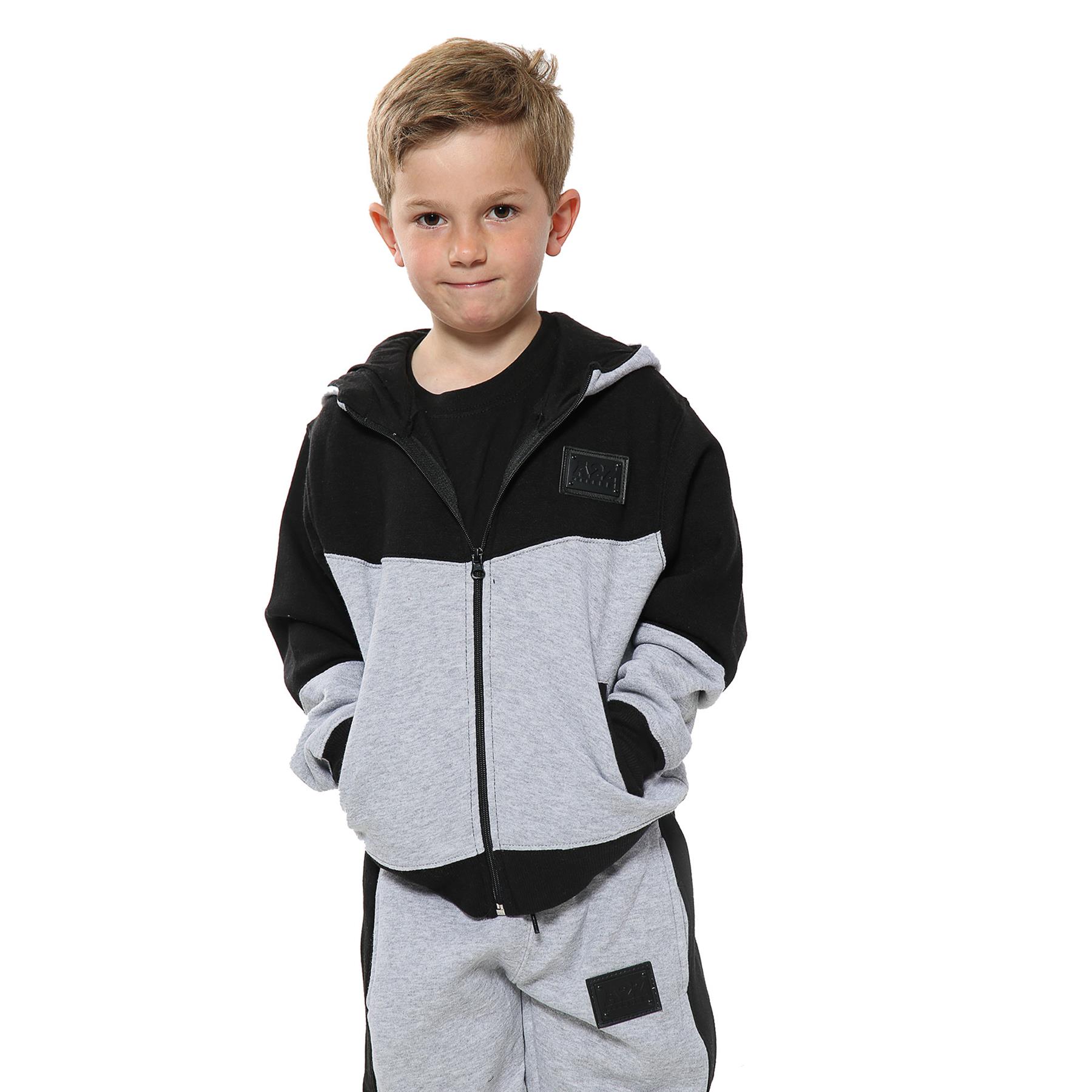Boys Girls Tracksuit Fleece Hoodie Top Joggers Bottom Suit Set Age 2-13 years - Picture 52 of 56