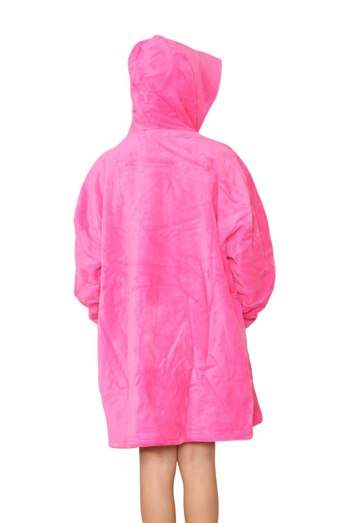 Kinder Mädchen Jungen Ultra Soft Oversized Hoodie Kuschel Plüsch Sherpa Fleece Futter - Bild 46 von 63