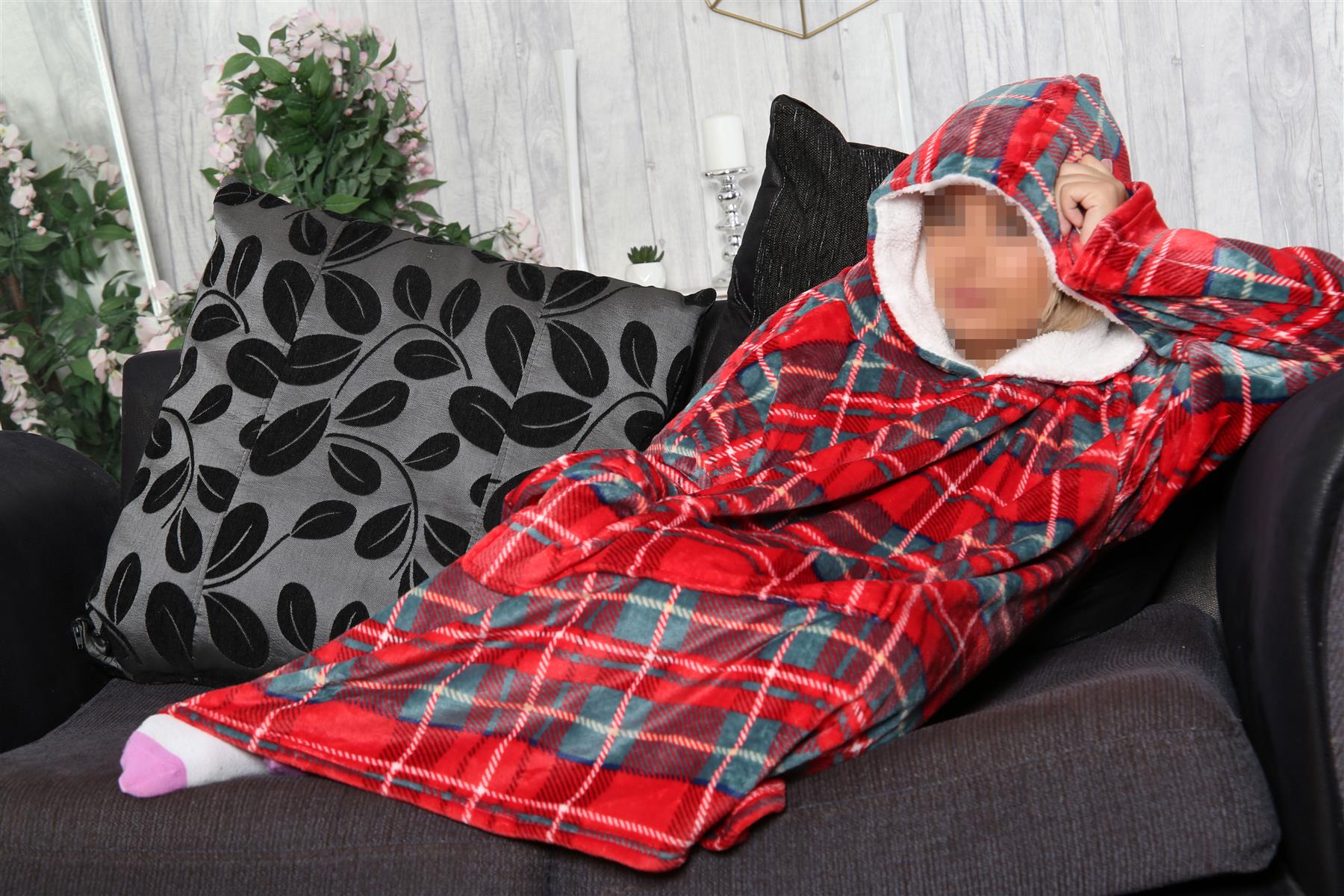 Unisex Hombres Damas Sudadera con Capucha de Gran Tamaño Animal Acurrucarse Manta Súper Suave Cálida Vellón - Imagen 77 de 104