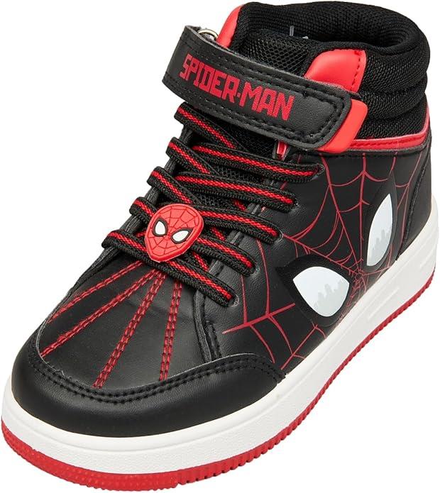 Kinder Marvel Spiderman offiziell lizenzierte Jungen Turnschuhe schwarz High Top Turnschuhe - Bild 2 von 5